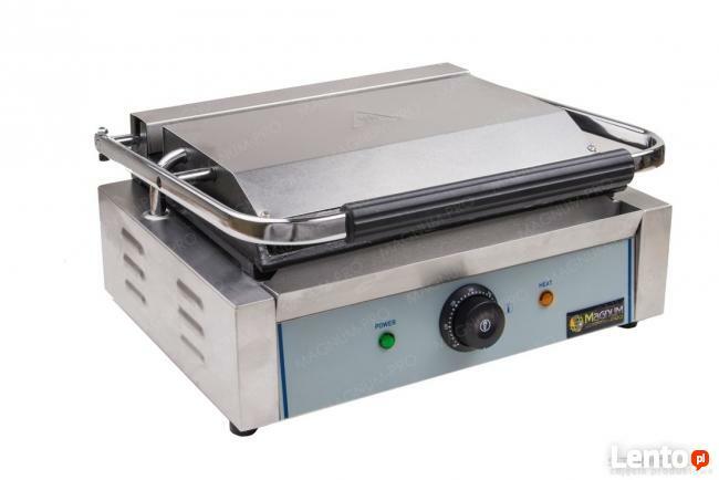 Grill kontaktowy opiekacz do bułek gładki/ryflowany