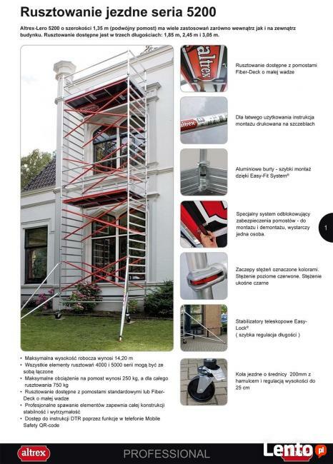 RUSZTOWANIE Elewacyjne Aluminiowe Jezdne Przejezdne ALTREX 6