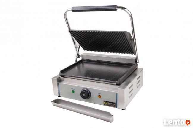 Grill kontaktowy opiekacz do bułek gładki/ryflowany