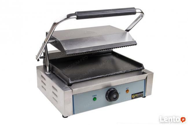 Grill kontaktowy opiekacz do bułek gładki/ryflowany