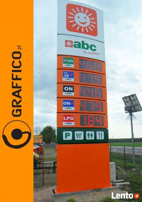 PYLON CENOWY, REKLAMOWY dla stacji paliw _ GRAFFICO