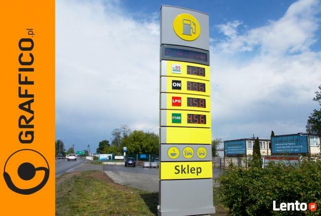 PYLON CENOWY, REKLAMOWY dla stacji paliw _ GRAFFICO