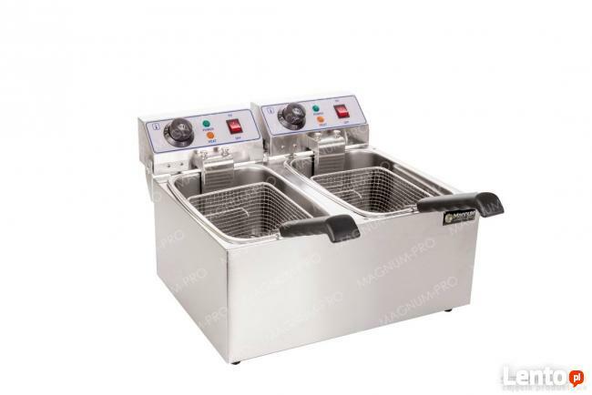 Podwójna frytkownica frytownica 2x8L 230V zimna strefa