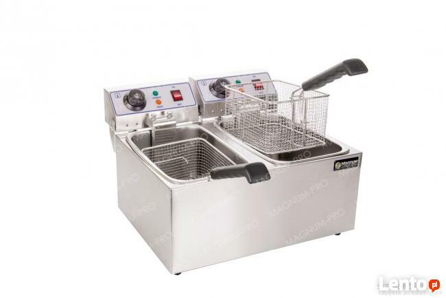 Podwójna frytkownica frytownica 2x8L 230V zimna strefa