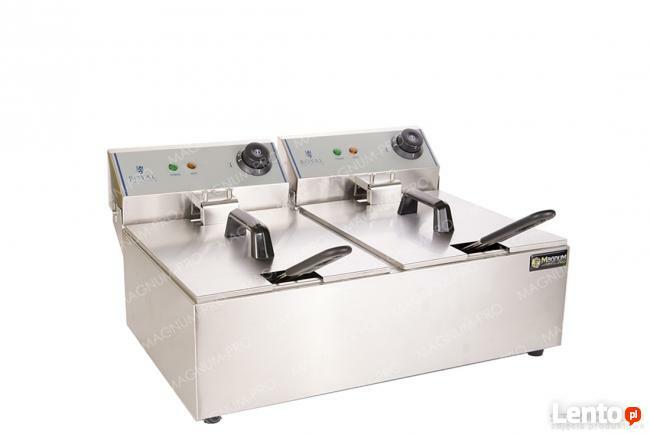 Podwójna frytkownica frytownica 2x10L ECO zimna strefa 230V