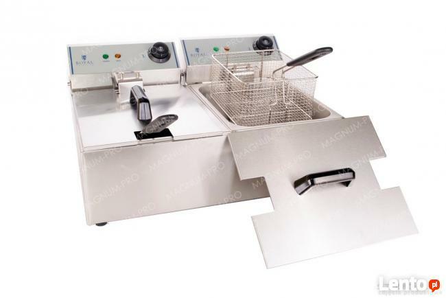 Podwójna frytkownica frytownica 2x10L ECO zimna strefa 230V