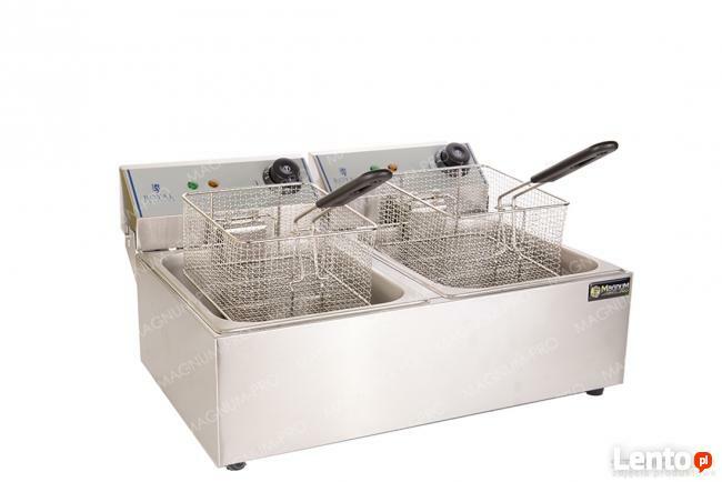 Podwójna frytkownica frytownica 2x10L ECO zimna strefa 230V