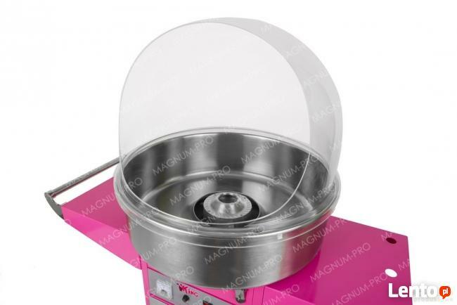 Maszyna do waty cukrowej na kółkach + osłona + cukier gratis