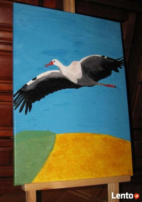 Obraz Malowany Ręcznie Na Płótnie 46x33 cm, Akryl