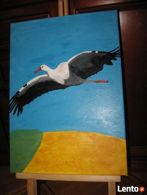 Obraz Malowany Ręcznie Na Płótnie 46x33 cm, Akryl