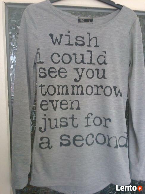 szary t-shirt z długim rękawem Troll