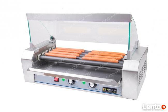 Rolkowy podgrzewacz do parówek teflon 5 rolek do hot dogów