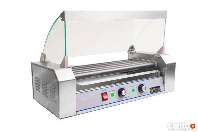 Rolkowy podgrzewacz do parówek teflon 5 rolek do hot dogów