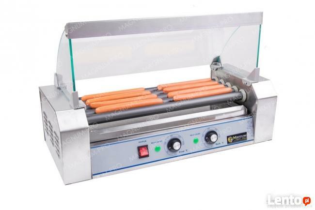 Rolkowy podgrzewacz do parówek teflon 5 rolek do hot dogów