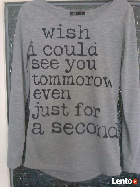 szary t-shirt z długim rękawem Troll