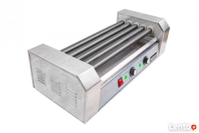 Rolkowy podgrzewacz do parówek teflon 5 rolek do hot dogów