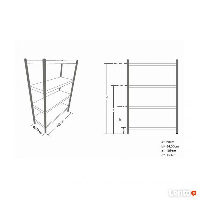 Regał gastronomiczny 4 półki stal nierdzewna