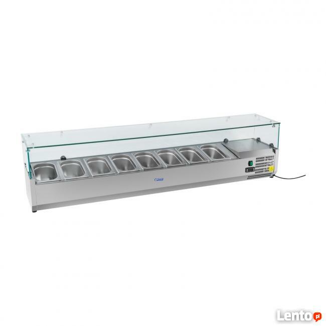 Nadstawa chłodnicza z osłoną 180cm 56L stal nierdzewna