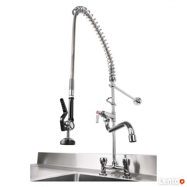 Bateria zlewozmywakowa ze spryskiwaczem 2-otworowa