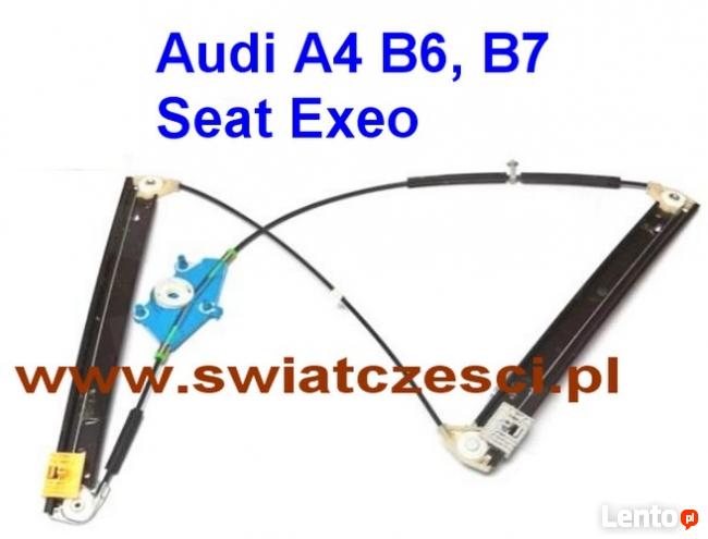 Mechanizm podnoszenia szyby przód Audi A4 B6,B7, Seat Exeo