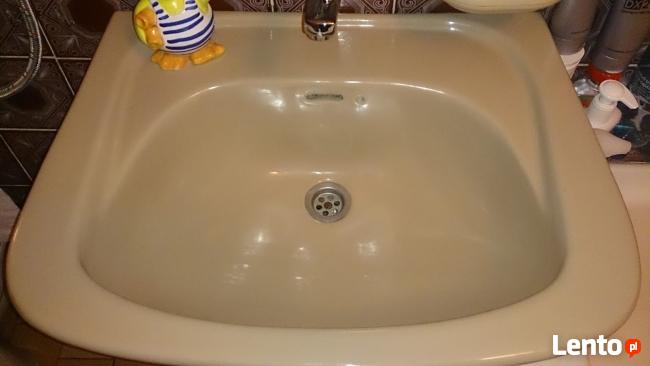 Komplet umywalka + postument (noga) kolor beżowy