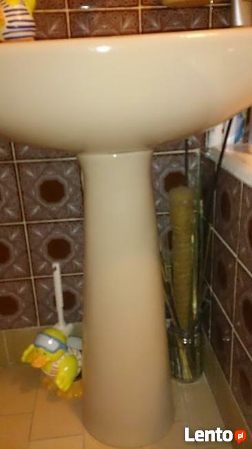 Komplet umywalka + postument (noga) kolor beżowy