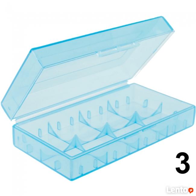 Pudełko na baterie CR123A przezroczyste 18650 17670 16340 6