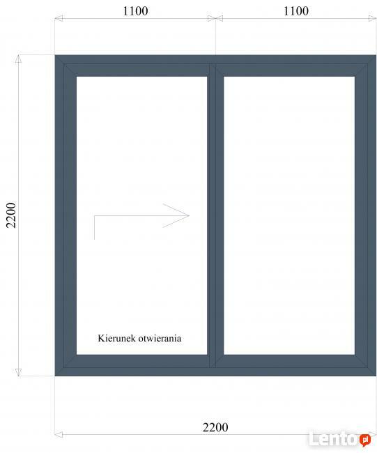 Drzwi Okna Tarasowe Przesuwne HS HST 2200x2200