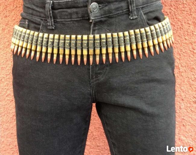 NOWY! Bullet Belt, PAS Z NABOJAMI, taśma amunicyjna, całe na