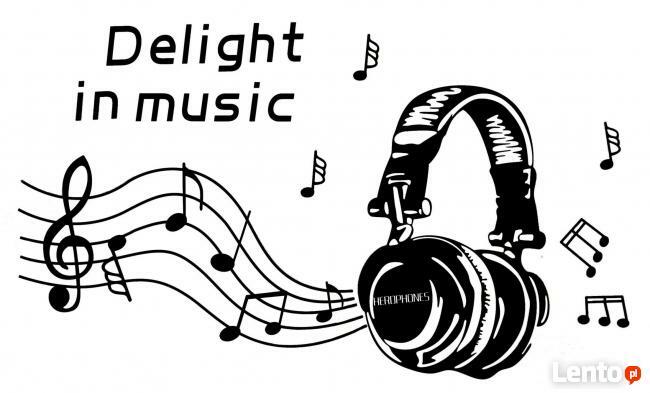 Naklejki ścienne na ściane Muzyka Słuchawki DJ WS-0077