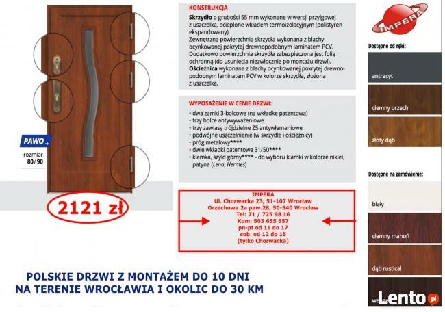 Drzwi z pełnym montażem na terenie Wrocławia i okolic