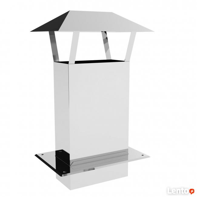 Przedłużenie komina z daszkiem 14x14/50 cm