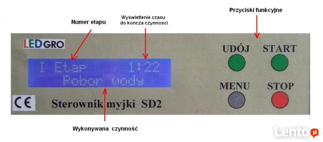 Sterownik doju do myjki udojowej dojarki udoju, mycie montaż