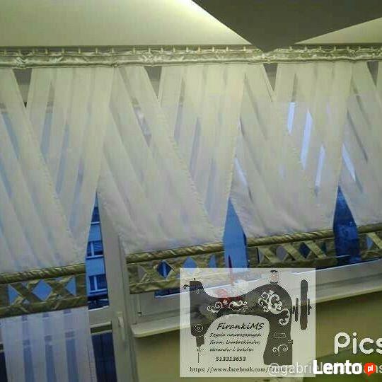 Firana panele v komplet 3szt V +balkon Y wykończenie XX