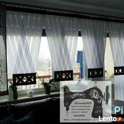 Firana panele v komplet 3szt V +balkon Y wykończenie XX