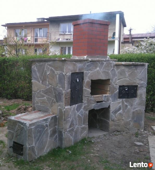 Grill ogrodowy, gril z wędzarnią i chlebowym