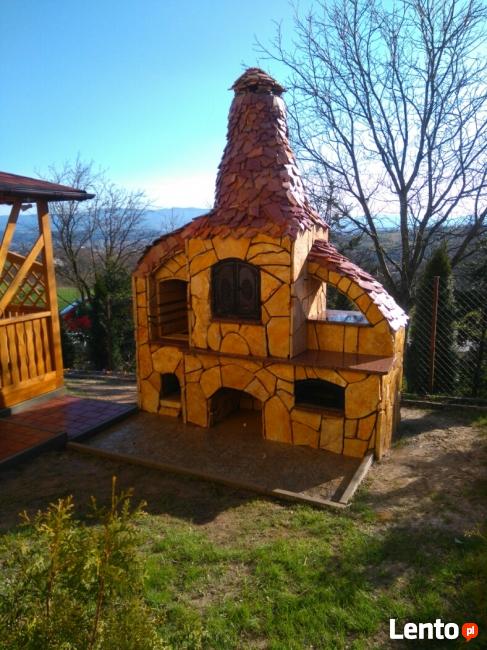 Grill ogrodowy, gril z wędzarnią i chlebowym