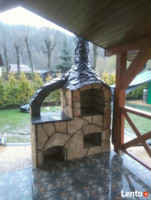 Grill ogrodowy, gril z wędzarnią i chlebowym