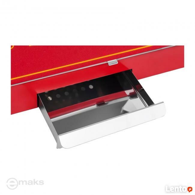 Maszyna do popcornu na kołach wózek czerwona FV