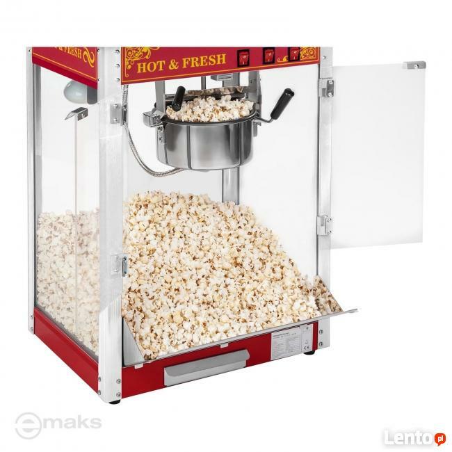 Maszyna do popcornu na kołach wózek czerwona FV