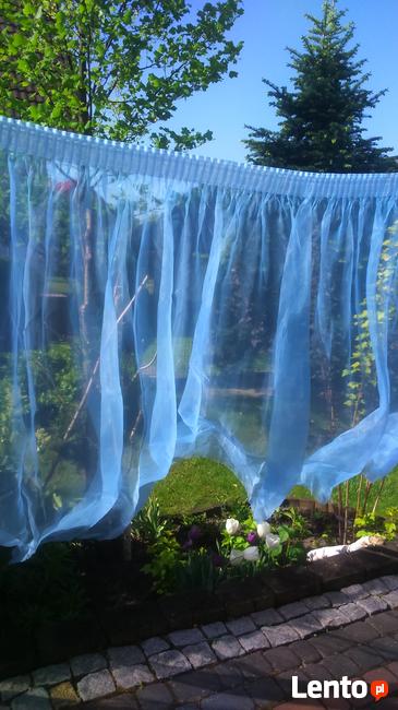 Firana organtyna błękit 300x158 ,firanka