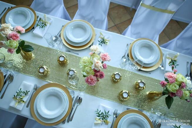 Złote pod talerze podstawki tace Warszawa Łódź wynajem