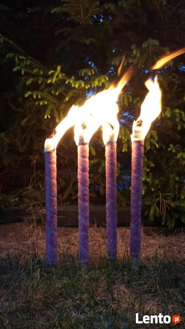 Pochodnie parafinowe na kulig wędrówki grill producent ATEST