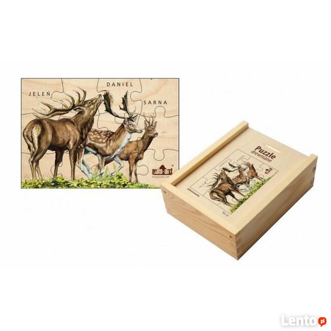 Puzzle drewniane - Rodzina jeleni
