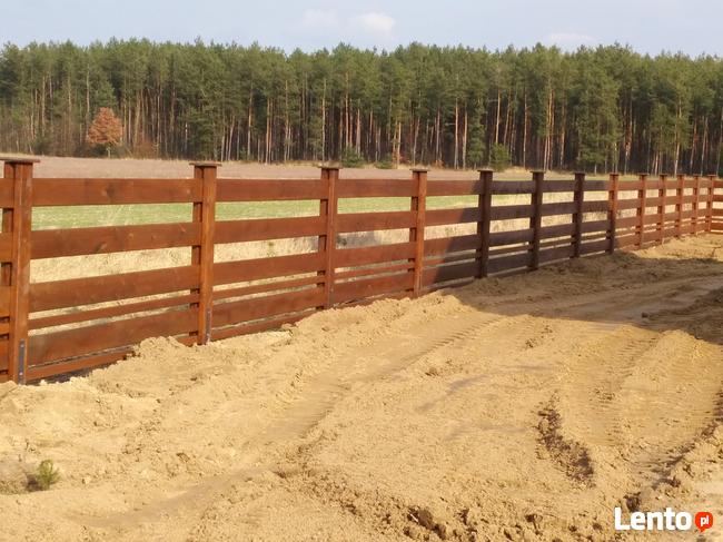 Ogrodzenie drewniane farmerskie ranczerskie panelowe płot