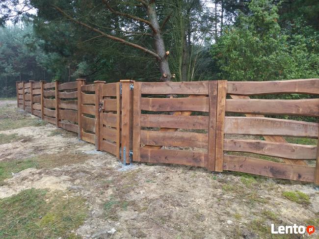 Ogrodzenie drewniane farmerskie ranczerskie panelowe płot