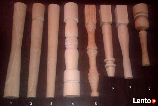 Noga drewniana nogi toczone do mebli nóżki wiele wzorów