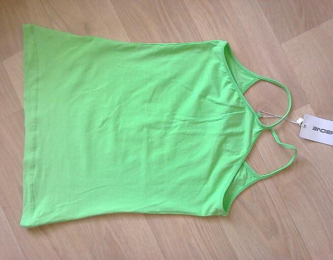 Seledynowy top/bokserka New Yorker