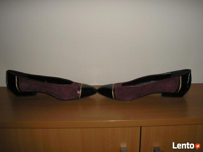 Czółenka skóra naturalna 39 25cm. Mareo junior