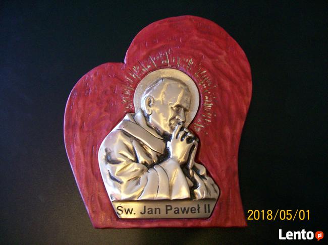 Święty Jan Paweł II -wizerunek z brązu